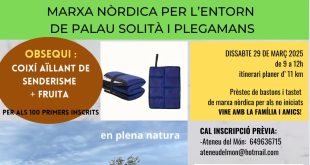 Marxa nòrdica solidària per l’entorn de Palau Solità i Plegamans